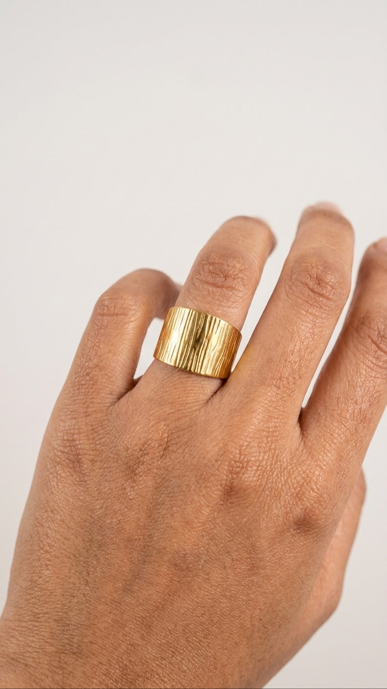Cuff Ring 18K Gold Plated