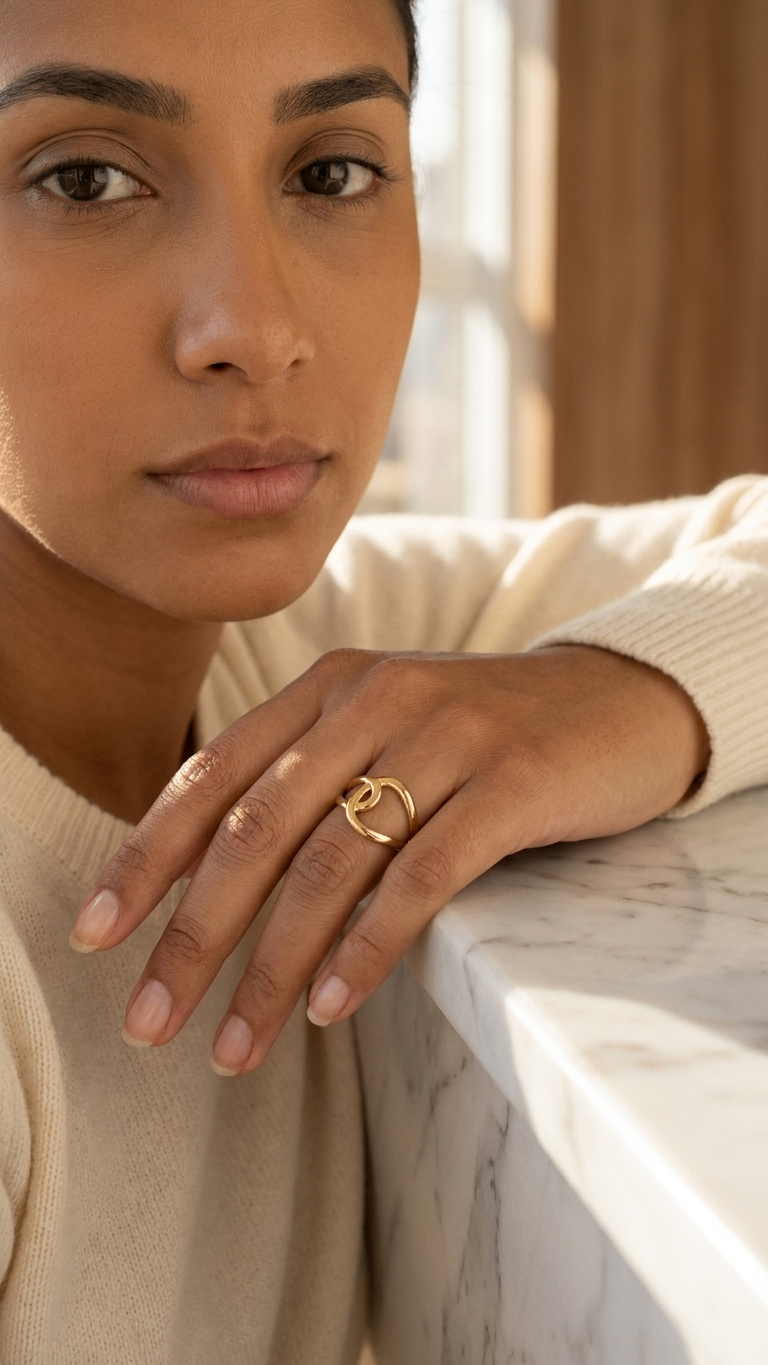 Knot Ring 18K Gold Plated