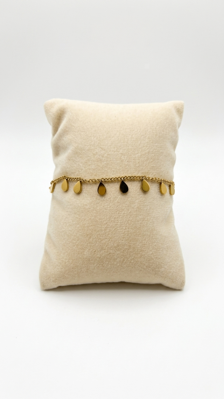 Drop chain 18K Gold Plated Bracelet