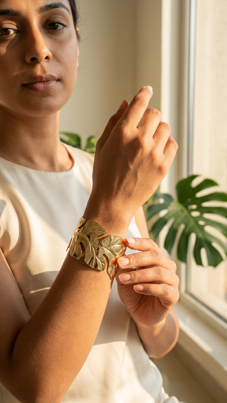Botanical Grace 18K Gold Plated Bracelet