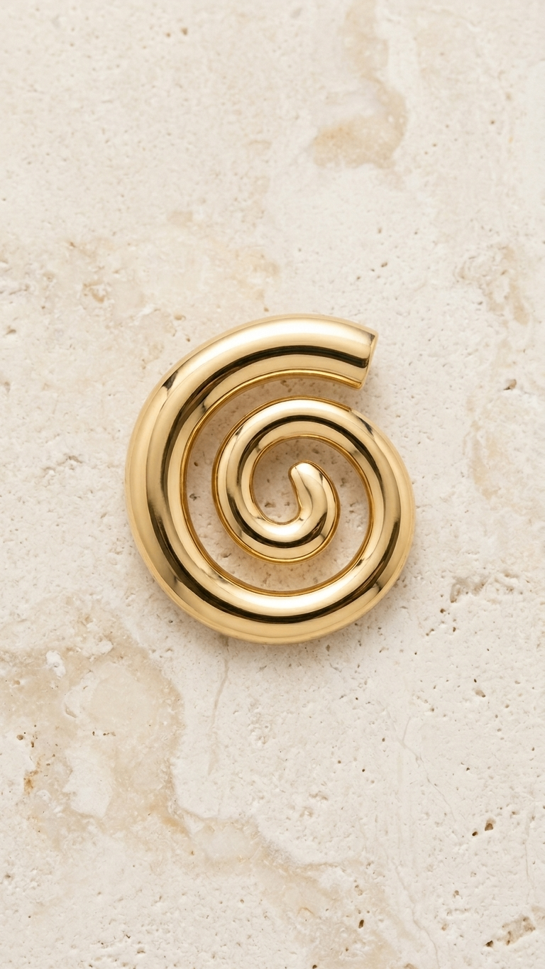 Spiral 18K Gold plated Earrings