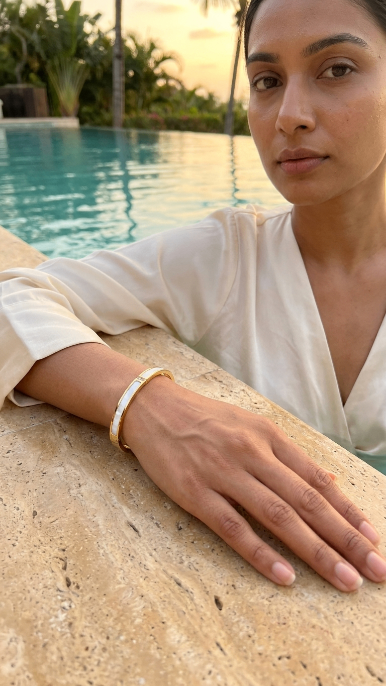 Fortress 18K Gold Plated Kadha bracelet