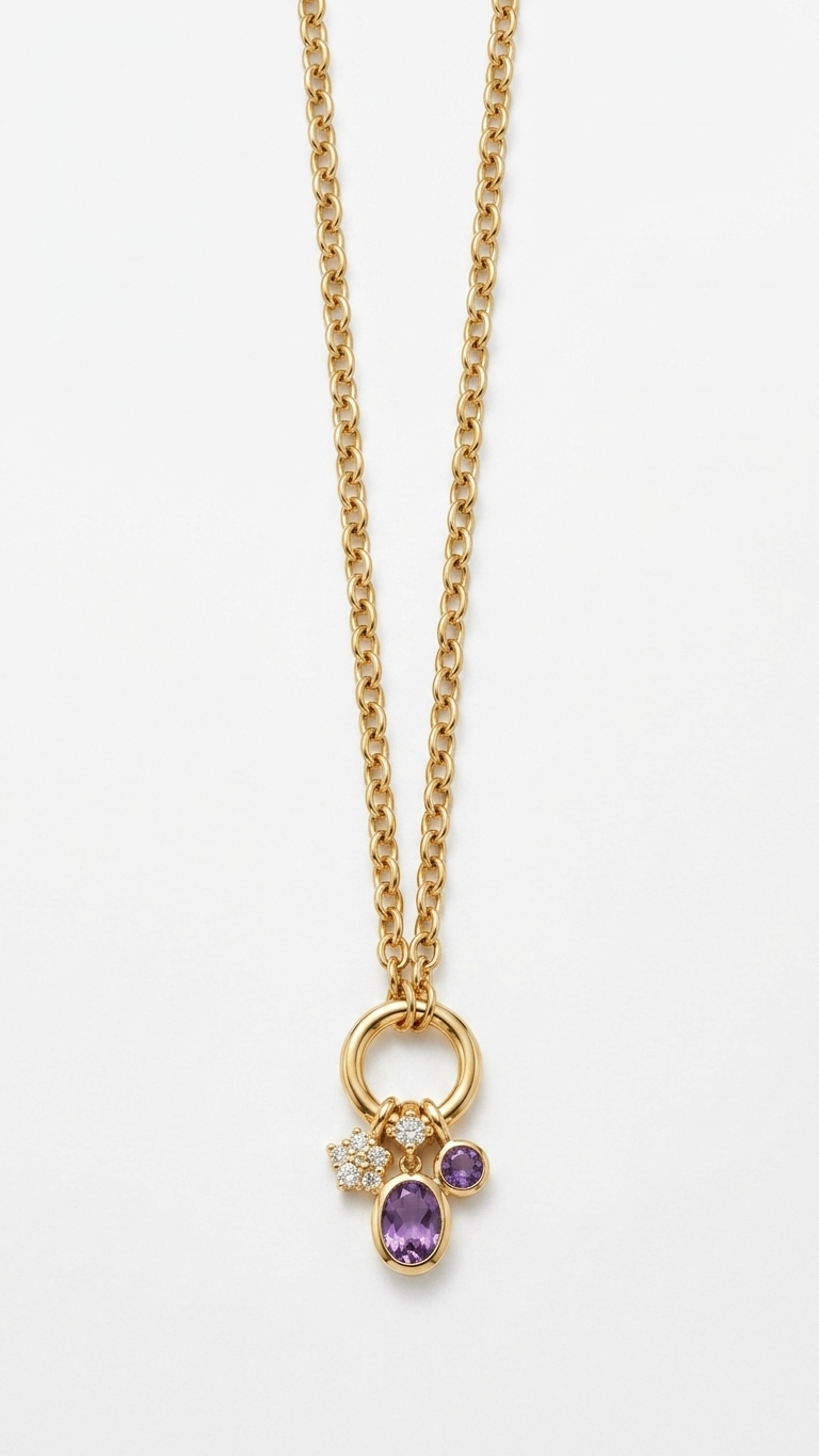 The charms 18K Gold Plated Necklace