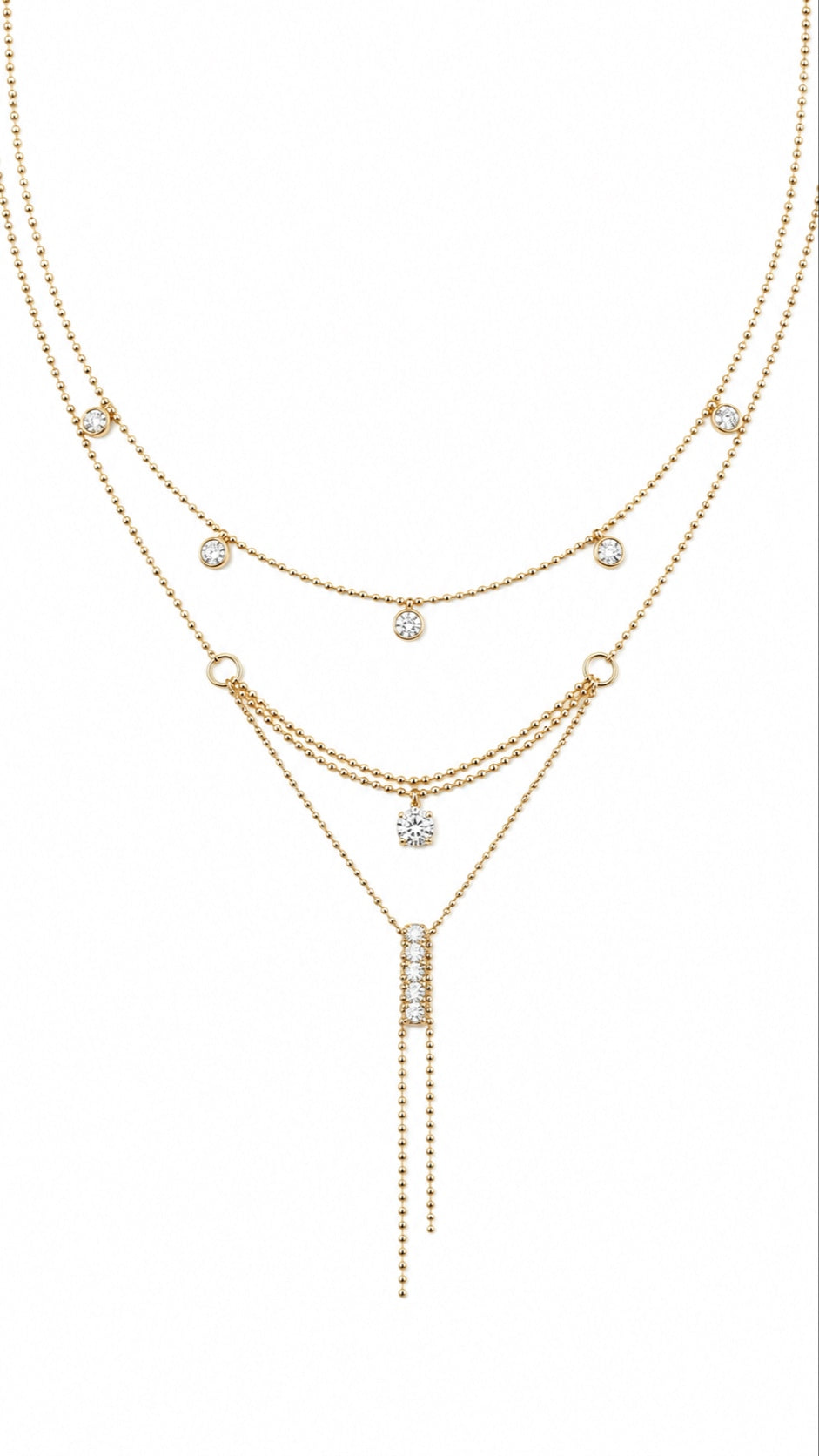 3 Tier Stella Necklace set 18K Gold Plated