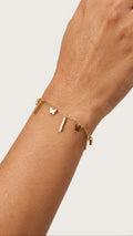 Butterfly Charm 18K Gold Plated Bracelet