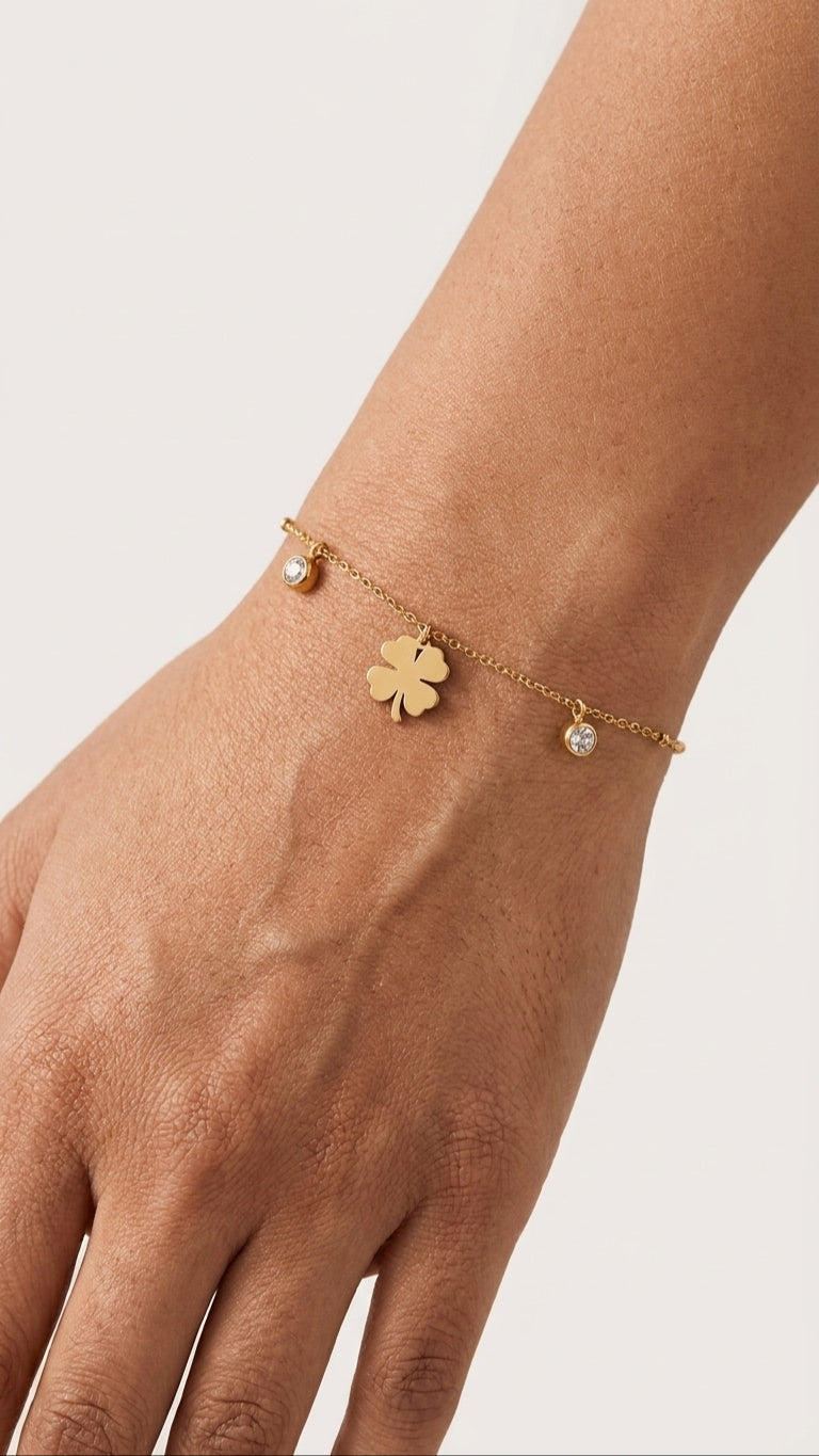 Clover chain 18K Gold Plated Bracelet
