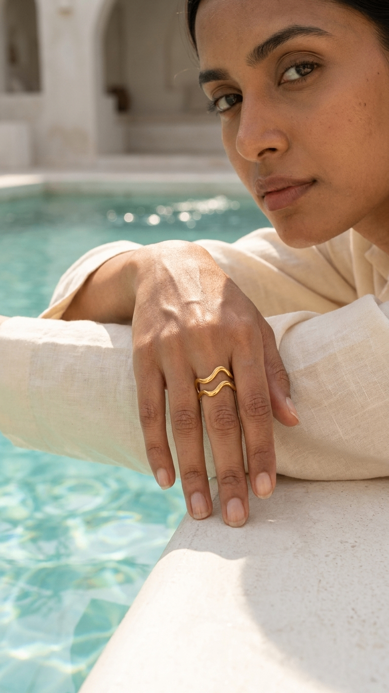 Ripple Ring 18K Gold plated
