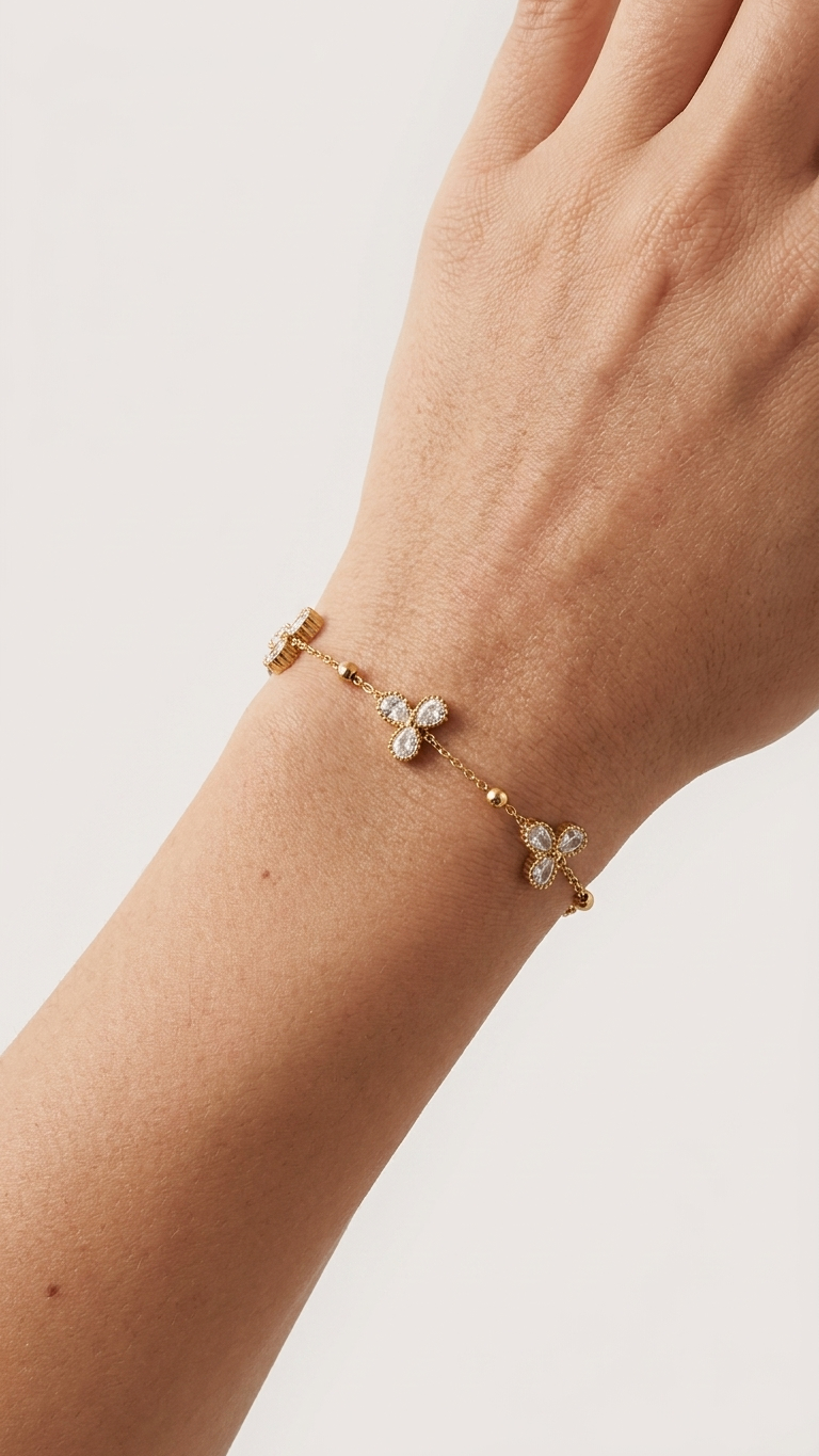 Gemstone 18K Gold Plated Bracelet