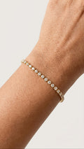 Crystal Cascade 18K Gold Plated Bracelet