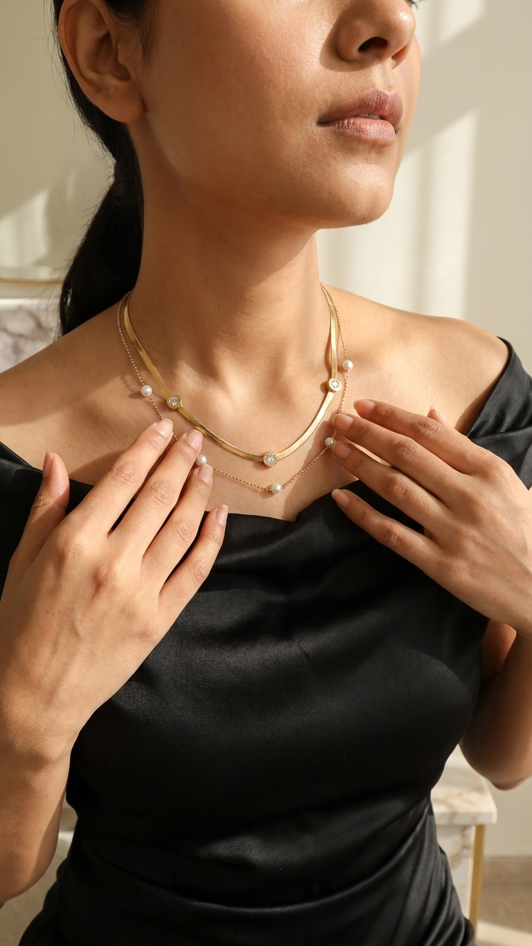 Pearl Fusion 18K Gold Plated Necklace
