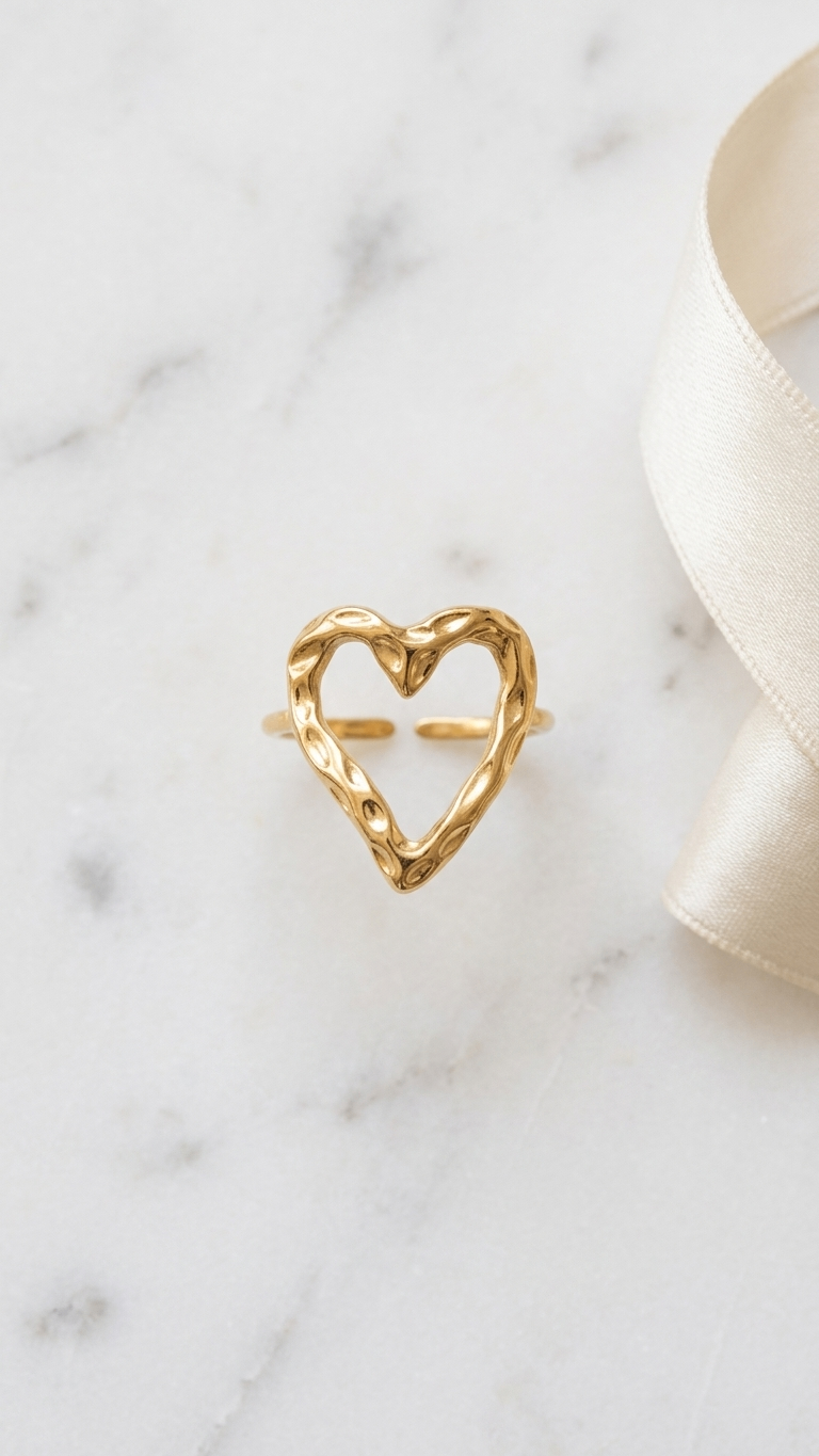 Heart Ring 18K Gold Plated