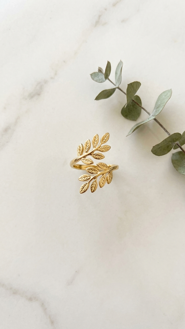 Leaflight Ring 18K Gold Plated