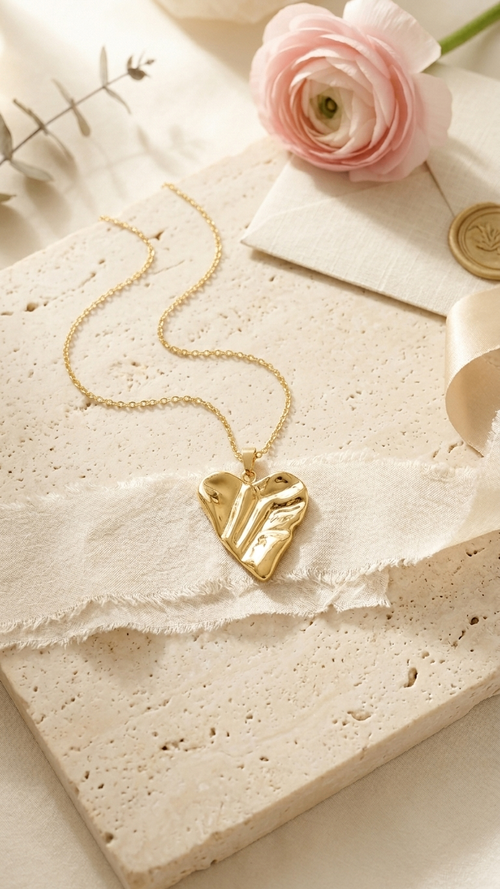 Artistry Heart 18K Gold palted Necklace