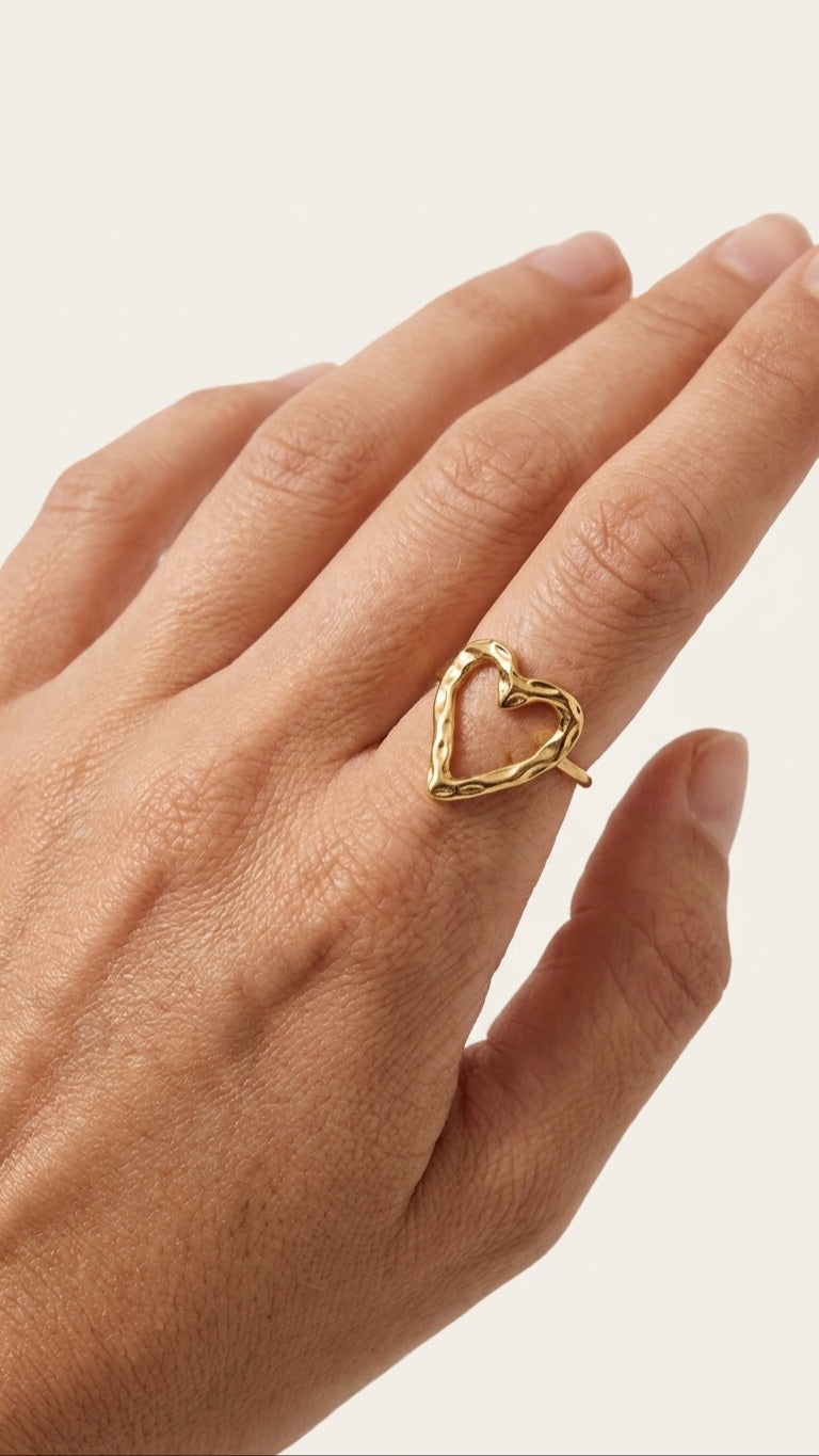 Heart Ring 18K Gold Plated