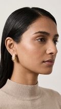 Marble loop 18k gold plated Earrings