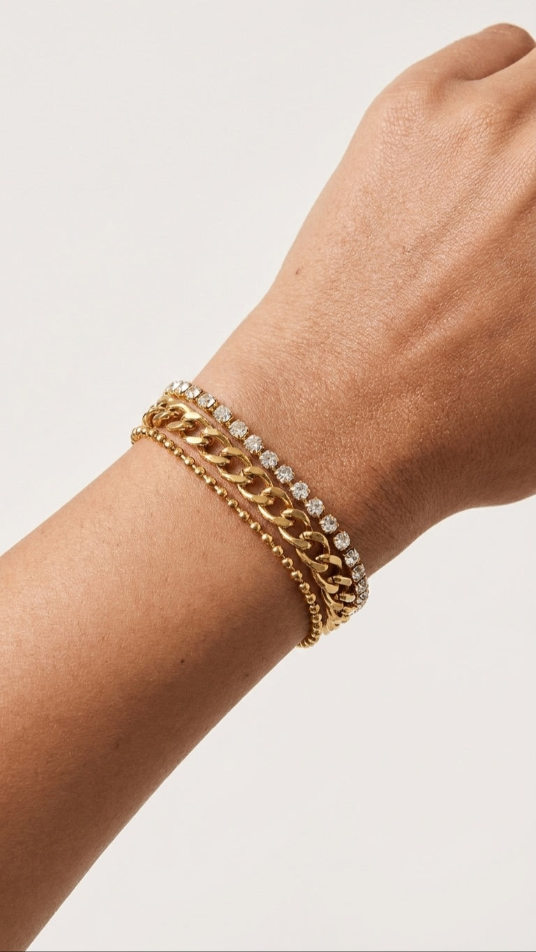 Aura Stack 18K Gold Plated Bracelet