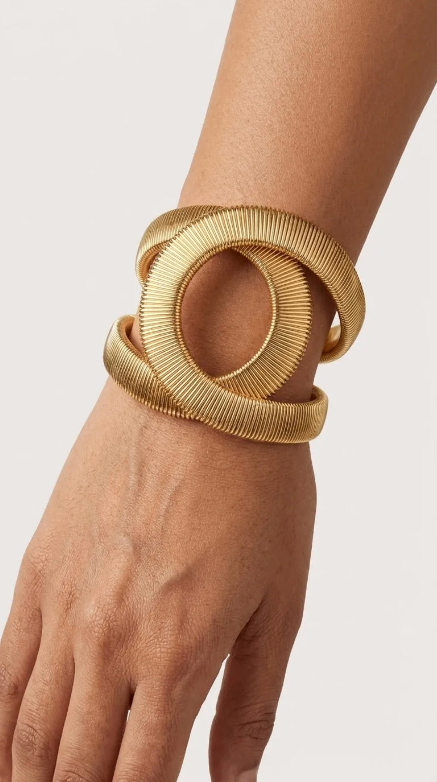 Bold Luxe Cuff 18K Gold Plated Bracelet