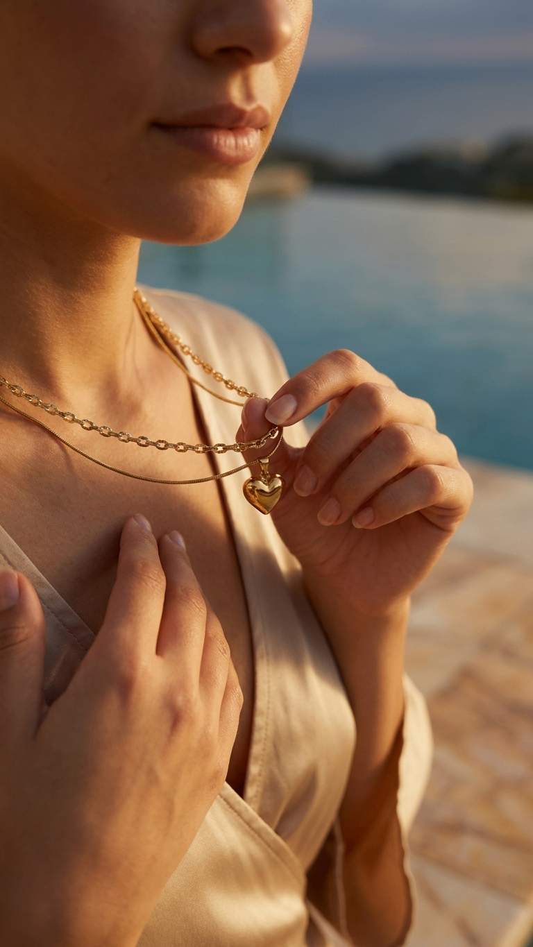 Bold Love Layered 18K Gold plated Necklace