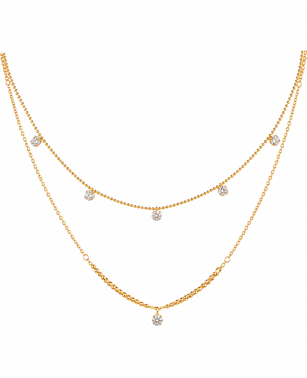 Liora Duo 18K Gold plated Necklace