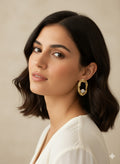 Organic Molten 18K Gold Plated Earrings