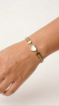 Heart Stack 18K Gold Plated Bracelet