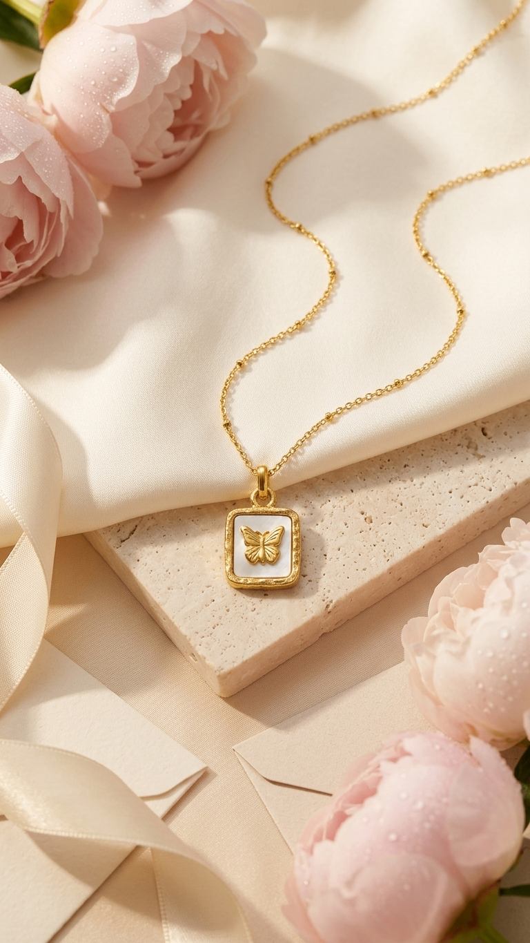 Butterfly 18k gold plated Necklace