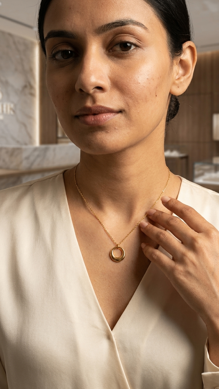 Luxe orbit 18K Gold Plated Necklace