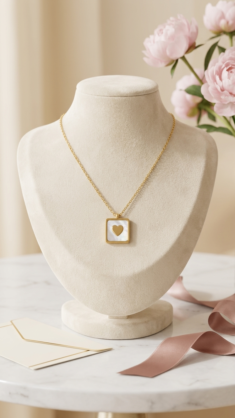 Serenity Heart 18K Gold Plated Necklace