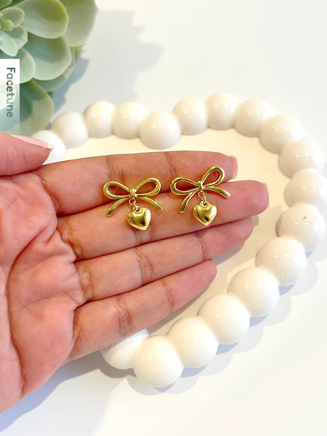 Bow 18K Gold Plated Earrings