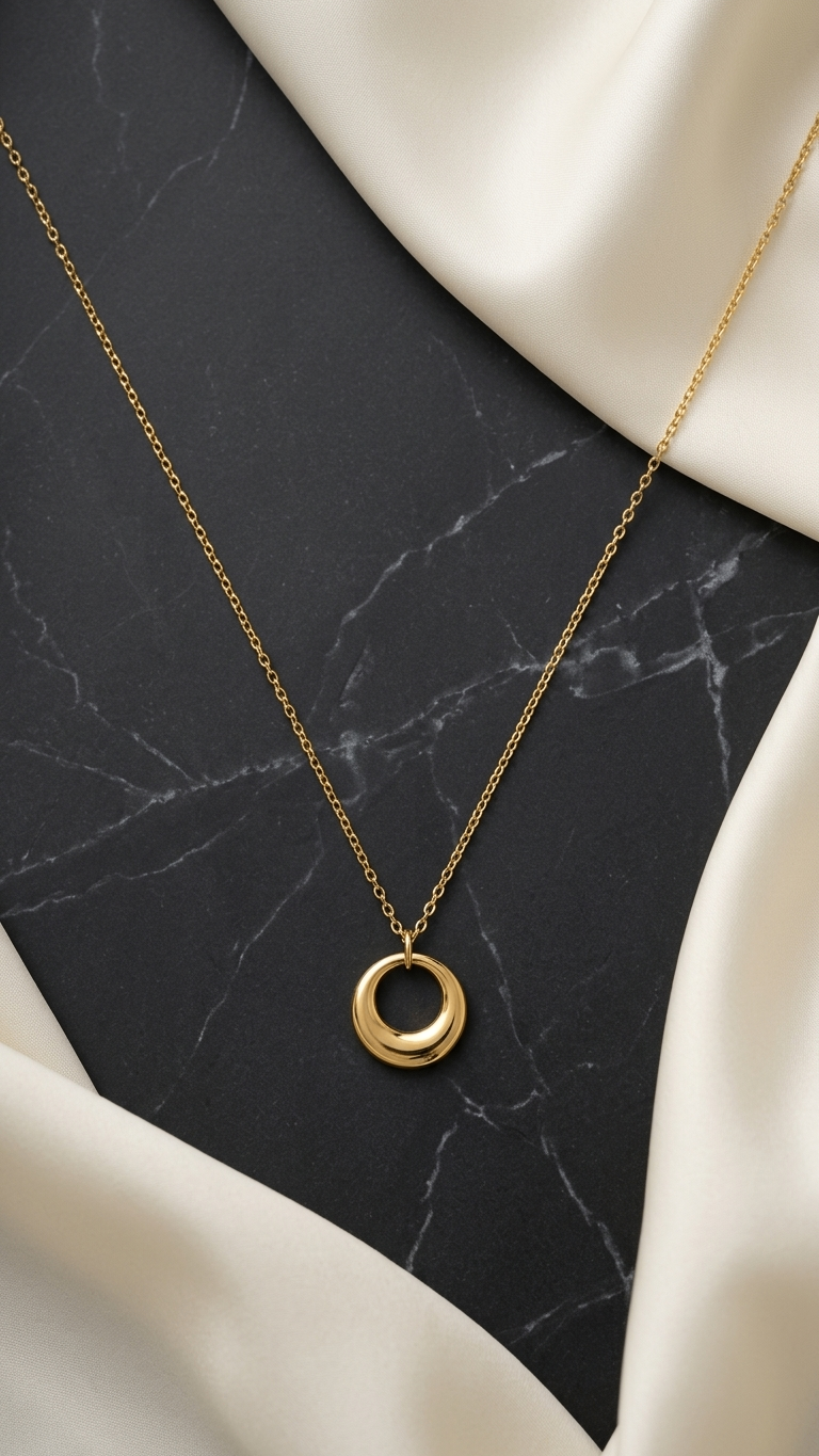 Luxe orbit 18K Gold Plated Necklace