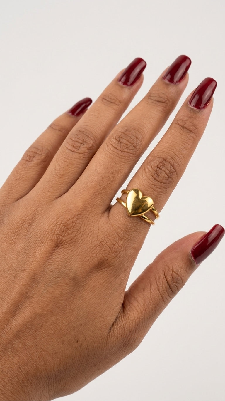 Love loop Ring 18K Gold Colour Plated