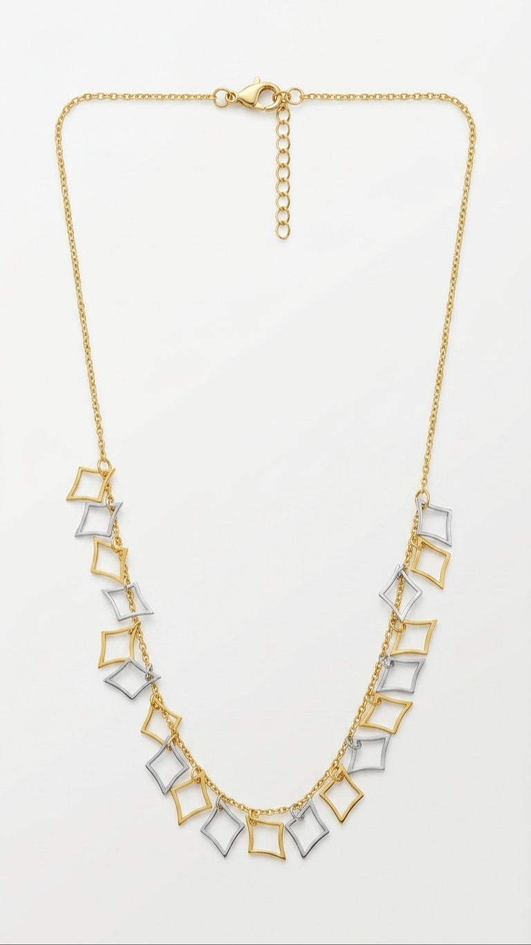 Matrix Two-Tone 18K Gold Plated Necklace