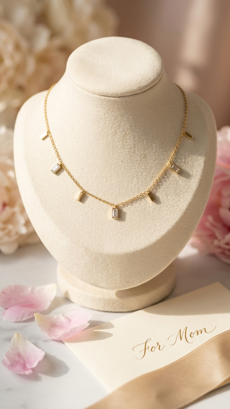 Korean Stone 18K Gold plated Necklace