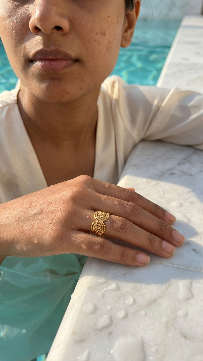 Tender Circles Ring 18K Gold Colour Plated