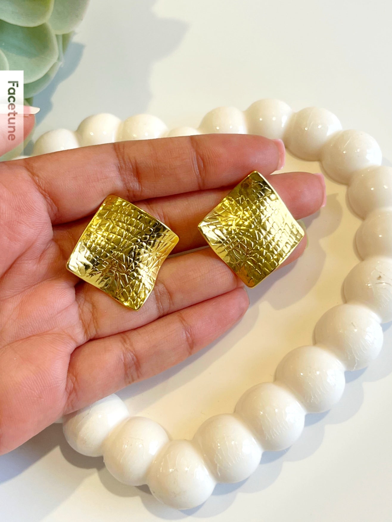 Abstract Charm 18K Gold plated Earrings