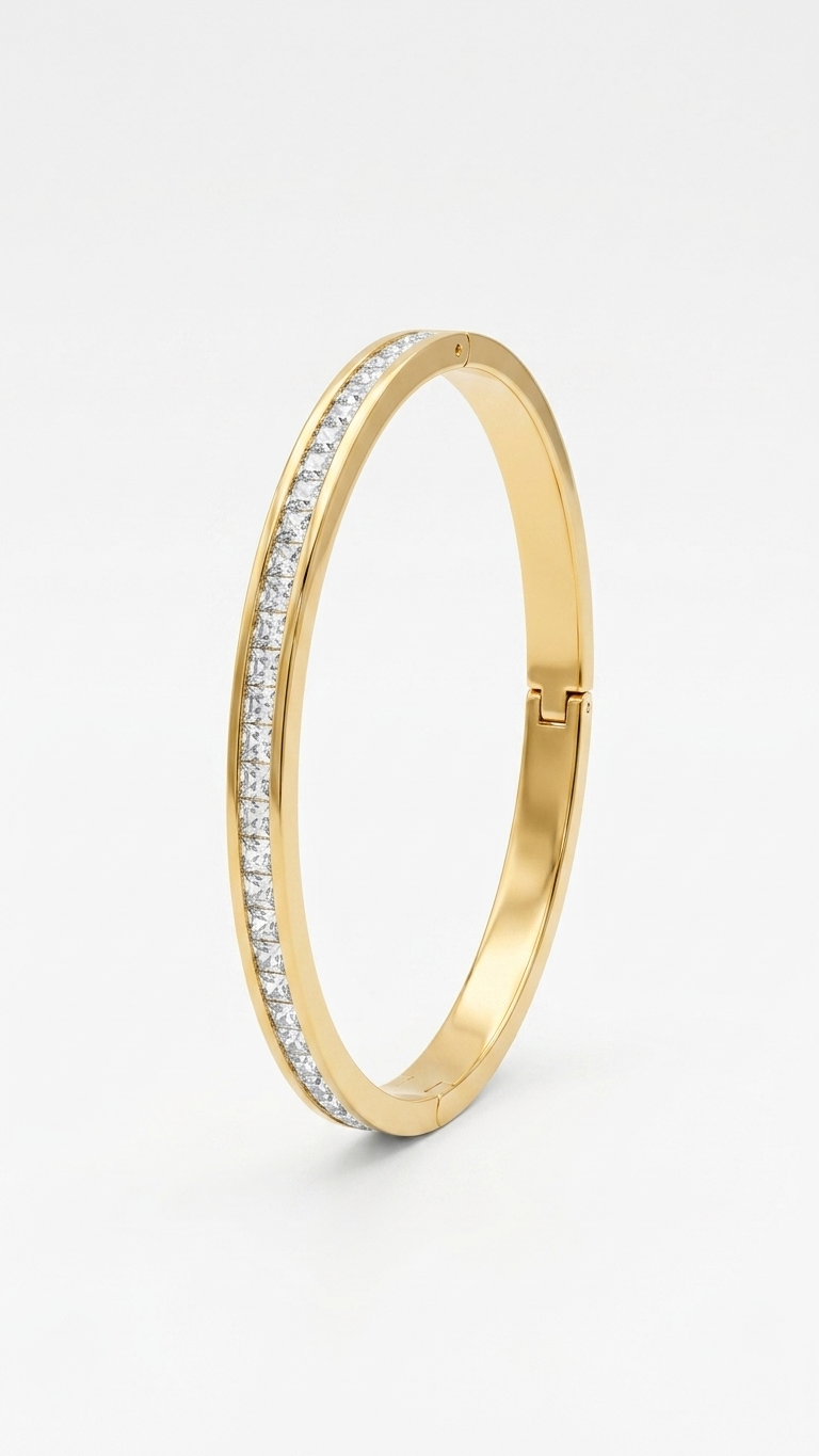 Luminous Stone Wrap 18K Gold Plated Kadha Bracelet