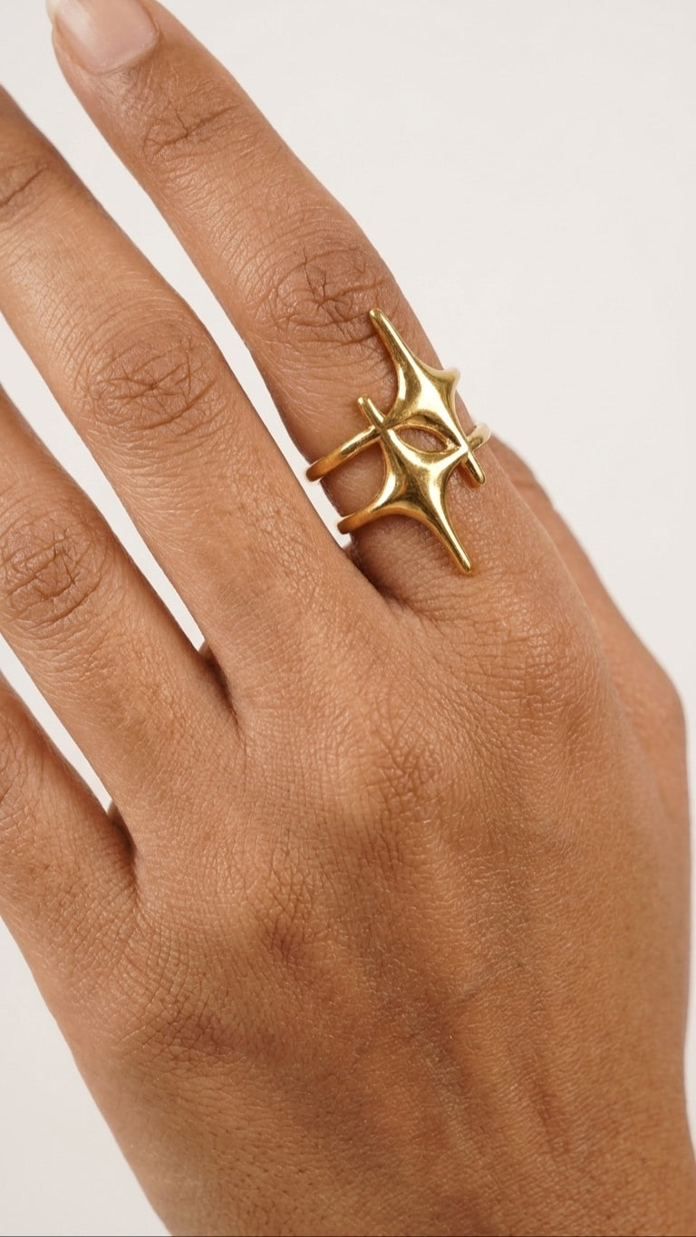 Starflare Ring 18K Gold Plated