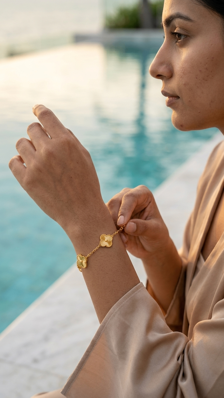 Cloverleaf 18K Gold Plated Bracelet