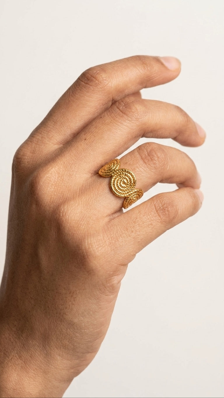Tender Circles Ring 18K Gold Colour Plated