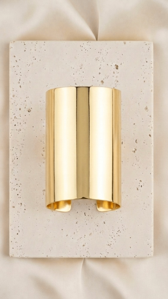 Satin cuff 18K Gold Plated Bracelet