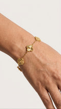 Cloverleaf 18K Gold Plated Bracelet