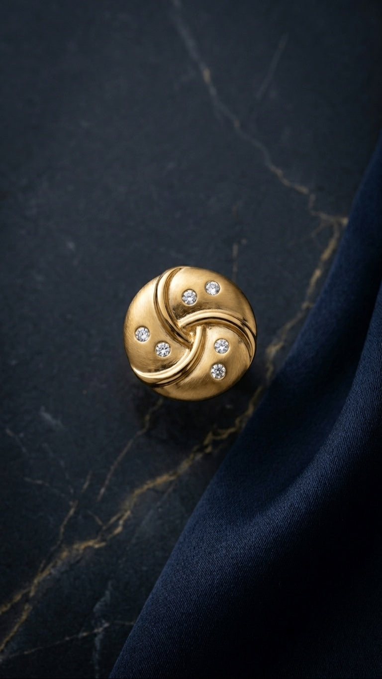 Saucer 18k gold plated Ring