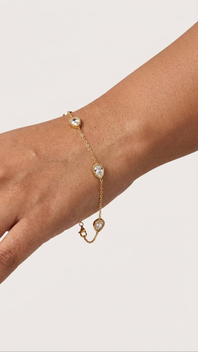 Stone serenity 18K Gold Plated Bracelet