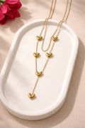 Golden heart 18k gold plated necklace