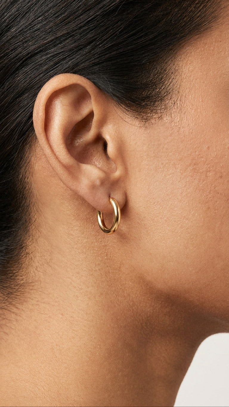 Chic Loop 18K Gold Plated Earrings