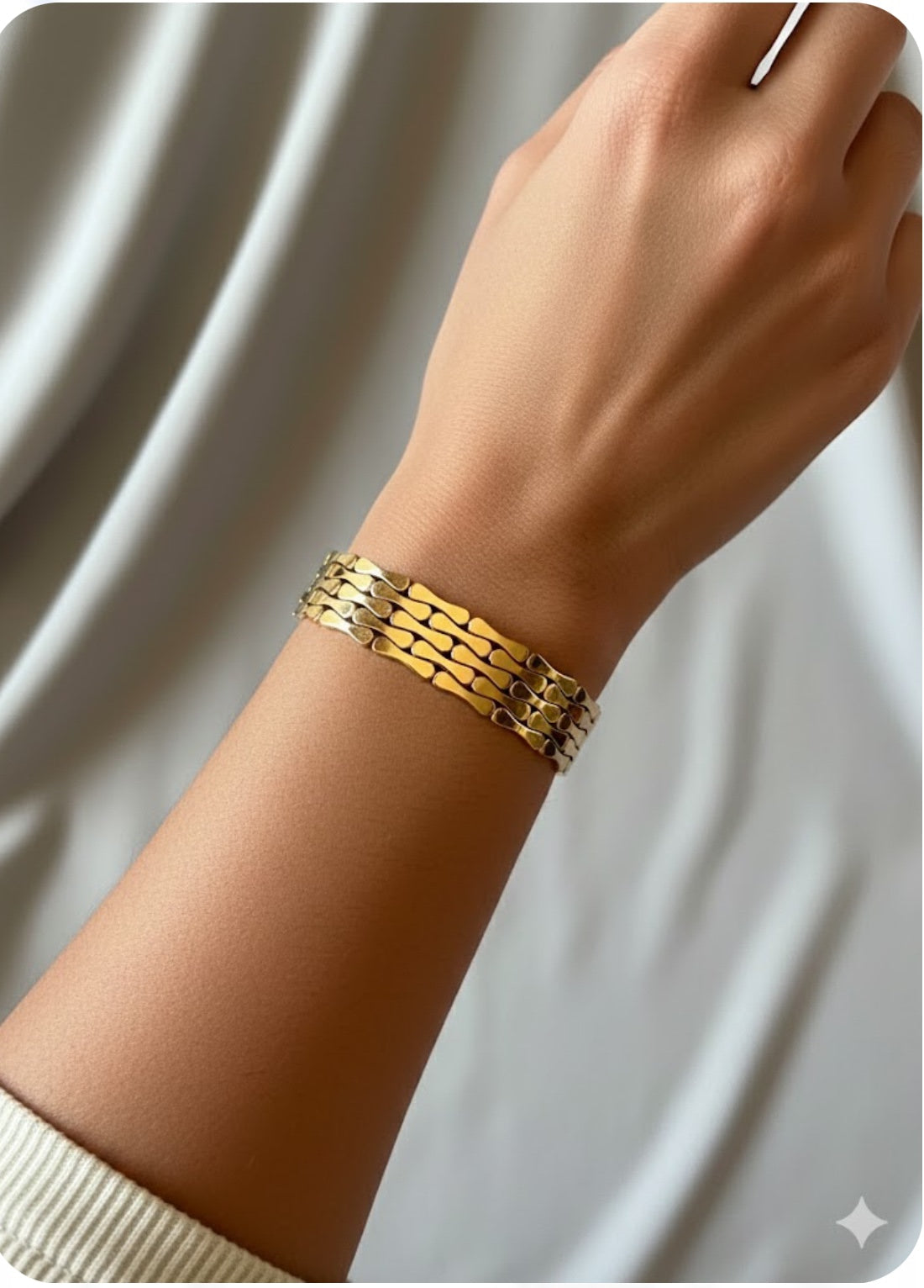 Golden Link 18K Gold Plated Kadha Bracelet