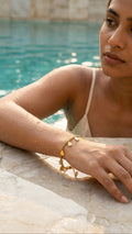 Drop chain 18K Gold Plated Bracelet